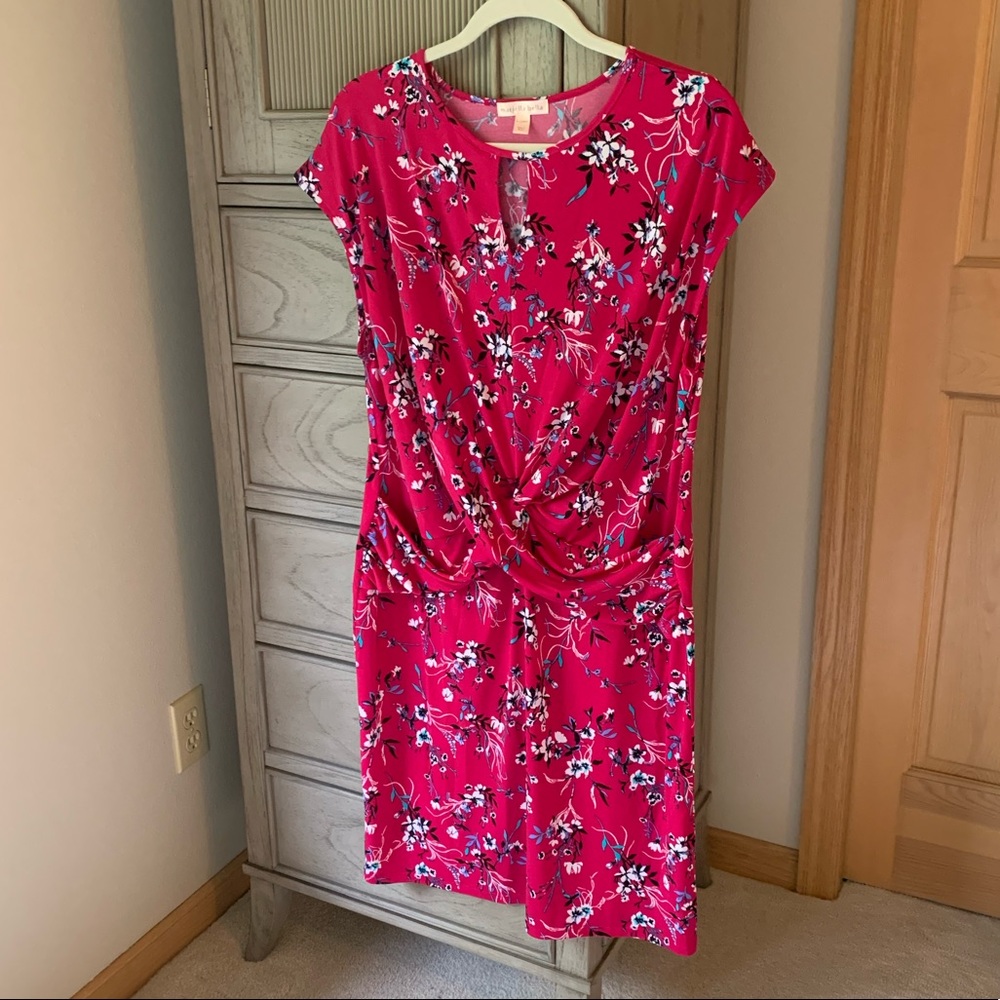 Fuchsia Pink Floral Dress